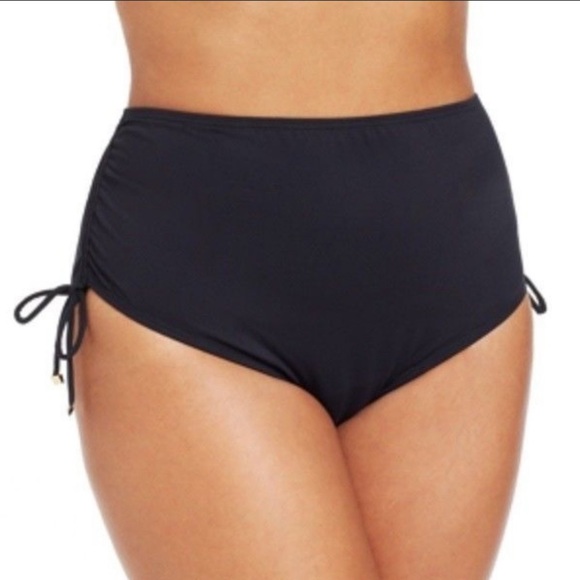 18W Michael Kors Navy Blue Plus Size High-Waist Swim Bottoms Swimsuit - Picture 1 of 5